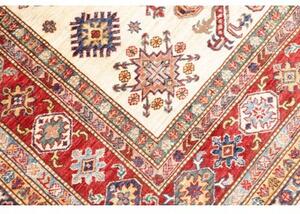 Tappeto Kazak Fine Stilizzato Avorio Rosso 202x297 Cm