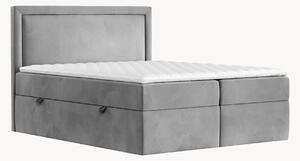 Letto boxspring in velluto fatto a mano con contenitore Rebecca, H3