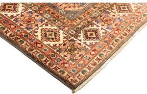 Tappeto Kazak Fine Geometrico Marrone Multicolore 202x300 Cm