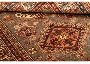 Tappeto Kazak Fine Geometrico Marrone Rosso 101x144 Cm