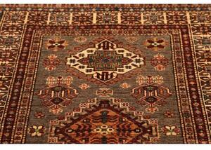 Tappeto Kazak Fine Geometrico Marrone Rosso 101x144 Cm