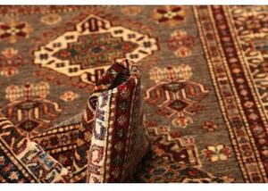 Tappeto Kazak Fine Geometrico Marrone Rosso 101x144 Cm
