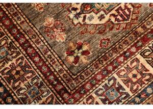 Tappeto Kazak Fine Geometrico Marrone Rosso 101x144 Cm
