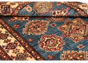Tappeto Kazak Fine Geometrico Blu Avorio 101x151 Cm