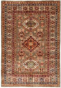Tappeto Kazak Fine Geometrico Marrone Rosso 101x144 Cm