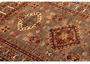 Tappeto Kazak Fine Geometrico Marrone Rosso 101x144 Cm