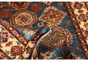 Tappeto Kazak Fine Geometrico Blu Avorio 101x151 Cm