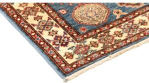Tappeto Kazak Fine Geometrico Blu Avorio 101x151 Cm