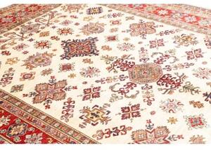 Tappeto Kazak Fine Stilizzato Avorio Rosso 202x297 Cm