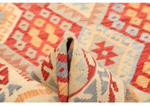 Tappeto Kilim Geometrico Rosso Avorio 183x245 Cm