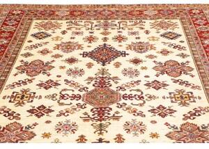 Tappeto Kazak Fine Stilizzato Avorio Rosso 202x297 Cm
