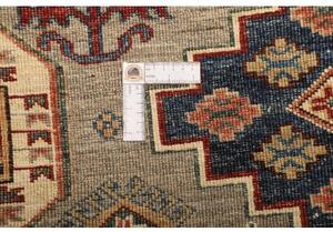 Tappeto Kazak Fine Geometrico Grigio Taupe Multicolore 210x307 Cm