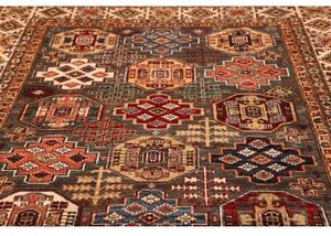Tappeto Kazak Fine Geometrico Marrone Multicolore 202x300 Cm