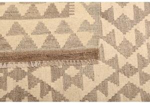 Tappeto Kilim Geometrico Beige Marrone 206x302 Cm