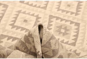 Tappeto Kilim Geometrico Beige Avorio 203x292 Cm