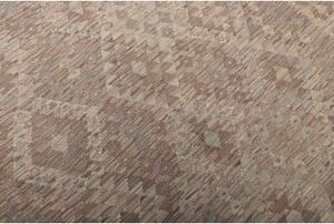 Tappeto Kilim Geometrico Marrone Tortora Beige 209x278 Cm