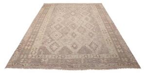Tappeto Kilim Geometrico Marrone Tortora Beige 209x278 Cm
