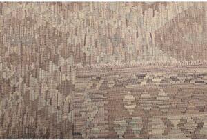 Tappeto Kilim Geometrico Marrone Tortora Beige 209x278 Cm