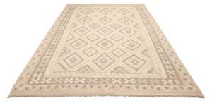 Tappeto Kilim Geometrico Beige Avorio 203x292 Cm