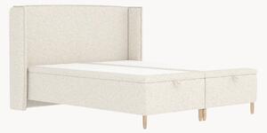 Letto imbottito in bouclé fatto a mano con contenitore Ritual