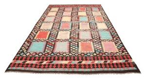 Tappeto Kilim Geometrico Marrone Scuro Multicolore 199x309 Cm
