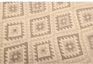 Tappeto Kilim Geometrico Beige Avorio 203x292 Cm