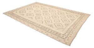 Tappeto Kilim Geometrico Beige Avorio 203x292 Cm