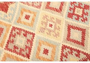 Tappeto Kilim Geometrico Rosso Mattone Avorio 174x242 Cm