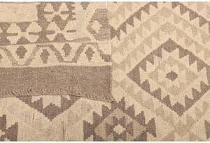 Tappeto Kilim Geometrico Beige Avorio 213x289 Cm