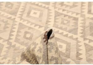 Tappeto Kilim Geometrico Beige Marrone 202x298 Cm