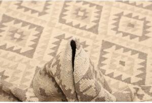 Tappeto Kilim Geometrico Beige Avorio 213x289 Cm