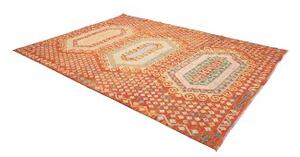 Tappeto Kilim Stilizzato Rosso Multicolore 203x290 Cm