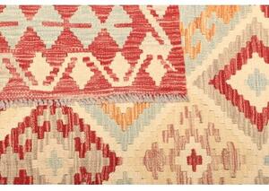 Tappeto Kilim Geometrico Rosso Mattone Avorio 174x242 Cm