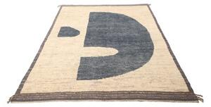Tappeto Berbero Geometrico Avorio Blu 172x245 Cm