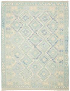 Tappeto Kilim Geometrico Azzurro Avorio 152x200 Cm