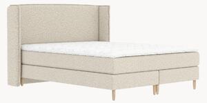 Letto boxspring in bouclé fatto a mano Ardis, H4