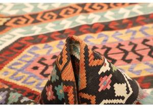 Tappeto Kilim Stilizzato Marrone Scuro Arancione 178x248 Cm