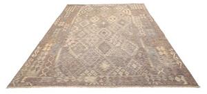Tappeto Kilim Geometrico Marrone Tortora Beige 212x293 Cm