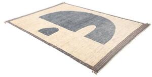 Tappeto Berbero Geometrico Avorio Blu 172x245 Cm