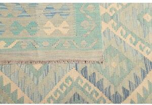 Tappeto Kilim Geometrico Azzurro Avorio 152x200 Cm