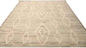 Tappeto Berbero Geometrico Beige Avorio 247x310 Cm
