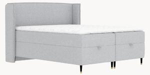 Letto boxspring fatto a mano con contenitore Monpelli, H4