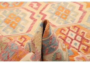 Tappeto Kilim Stilizzato Becco Di Corda Rosa 155x193 Cm