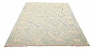 Tappeto Kilim Geometrico Azzurro Avorio 152x200 Cm
