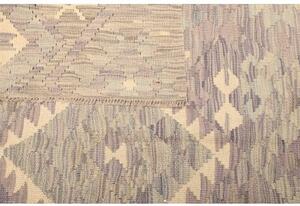 Tappeto Kilim Geometrico Grigio Tortora Lavanda 172x243 Cm