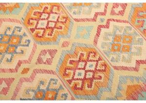 Tappeto Kilim Stilizzato Becco Di Corda Rosa 155x193 Cm