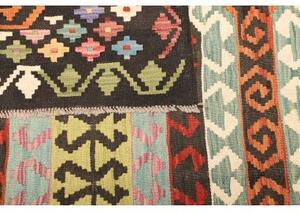 Tappeto Kilim Stilizzato Marrone Scuro Arancione 178x248 Cm