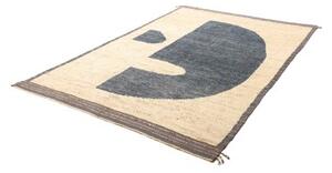 Tappeto Berbero Geometrico Avorio Blu 172x245 Cm