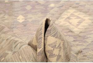 Tappeto Kilim Geometrico Grigio Tortora Lavanda 172x243 Cm