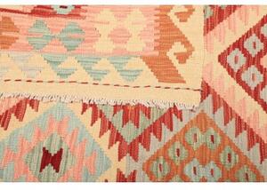 Tappeto Kilim Geometrico Rosso Mattone Beige 181x238 Cm
